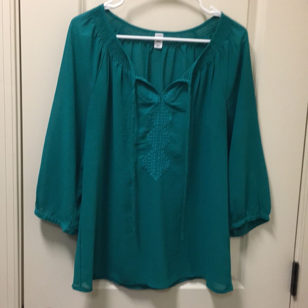 Turquoise flowy tunic